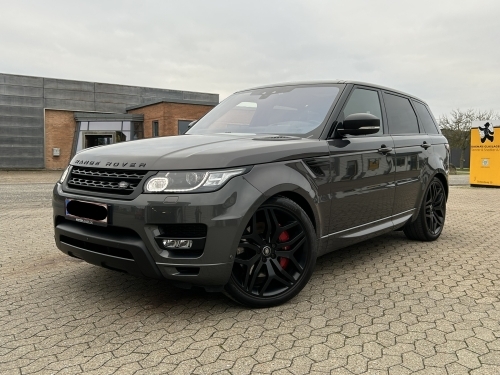 Range Rover Sport efter bilpleje i Horsens med ren lak og flot helhedsindtryk